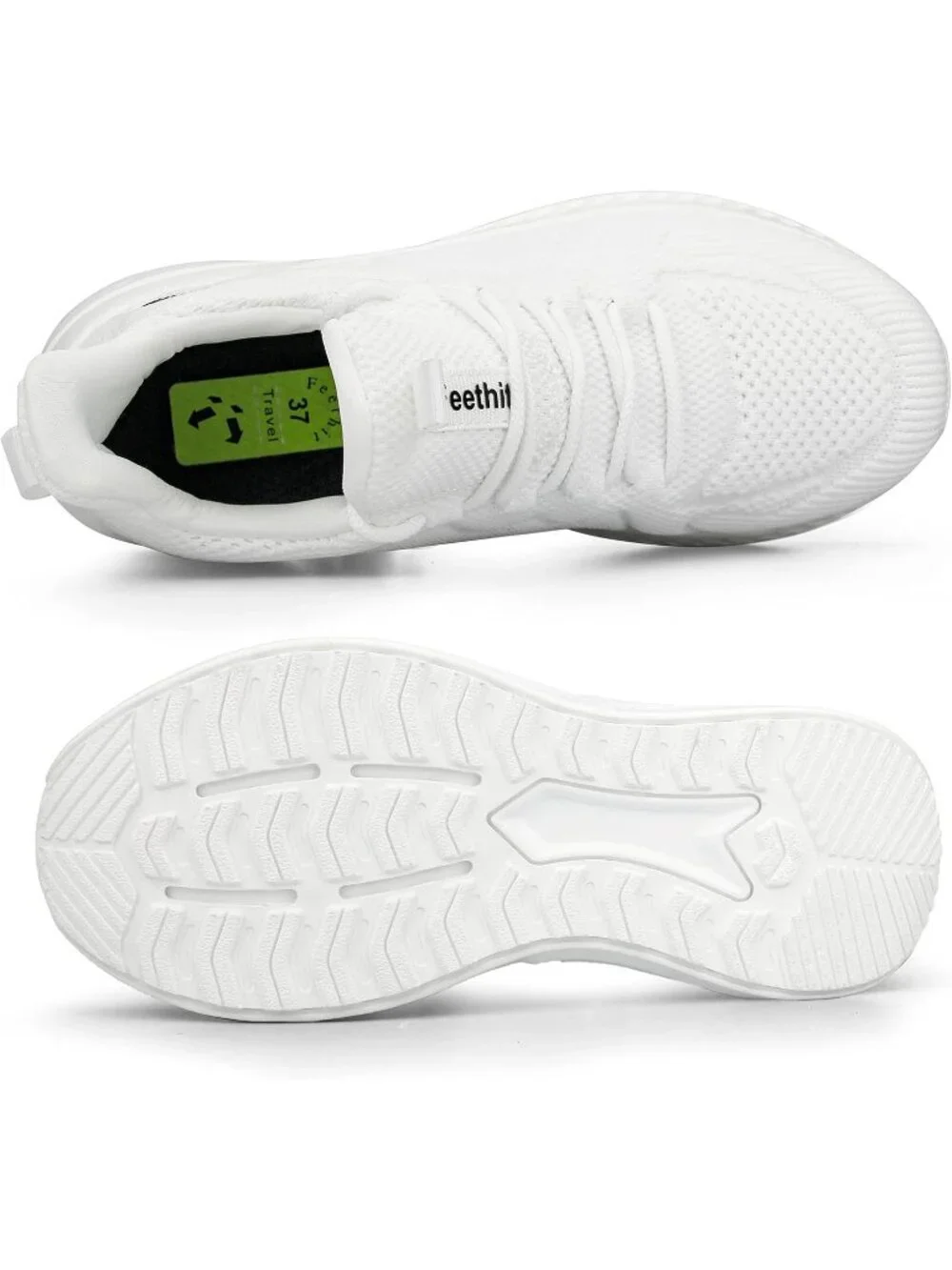 🆕Women's All White Running Shoes Non Slip Gym Tennis Walking Workout Sneakers